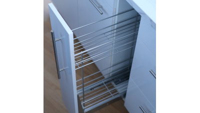 Meuble bas gris brillant larg. 20cm x H71.5cm