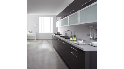 Meuble haut gris brillant 2 portes larg. 80cm x H71.5cm