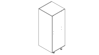 Colonne grise brillante 1 porte larg. 60cm x H142.6cm