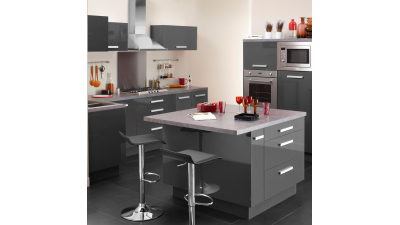 Colonne grise brillante 1 porte larg. 60cm x H142.6cm