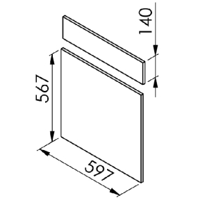 Colonne Perla 1 porte - 1 porte+tiroir larg. 60cm x H213.8cm