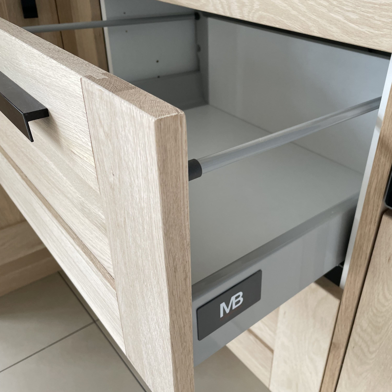 Coulisses tiroir casserolier Larg. 80cm