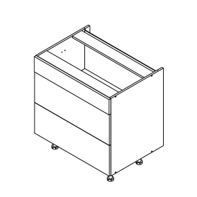 Meuble bas chene clair 3 tiroirs larg. 80cm x H71.5cm