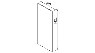 Colonne chene clair 1 porte larg. 60cm x H142.6cm