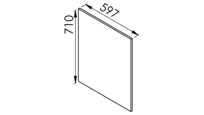 Colonne chene clair 1 porte - 3 tiroirs larg. 60cm x H142.6cm