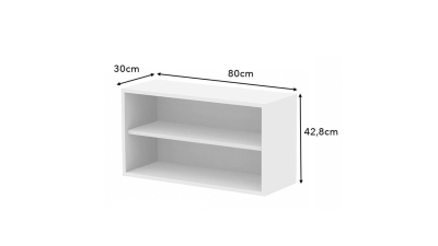 Meuble haut alu vitré larg. 80cm x H42.8cm