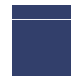 Façade bleu mat Porte + Tiroir larg. 60cm x H71cm