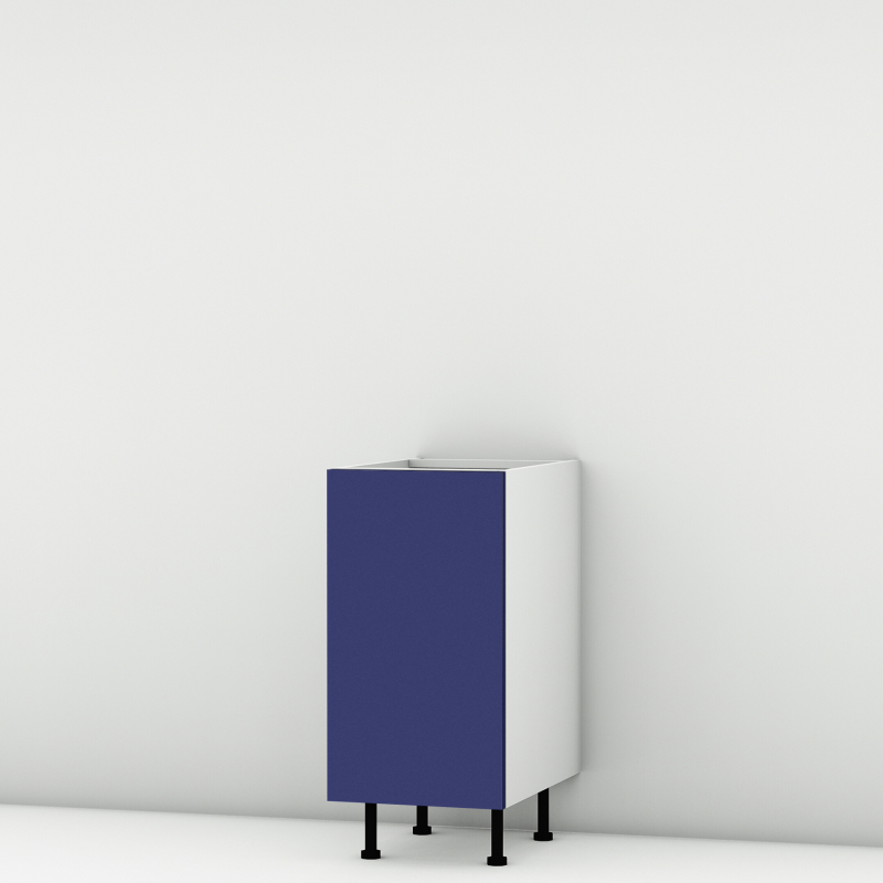 Meuble bas bleu mat larg. 40cm x H71.5cm