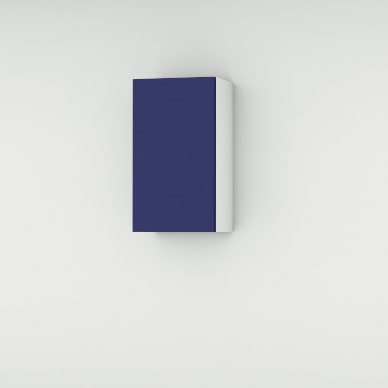 Meuble haut bleu mat larg. 40cm x H71.5cm