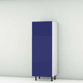 Colonne bleu mat 2 portes - 1 tiroir larg. 60cm x H156.6cm