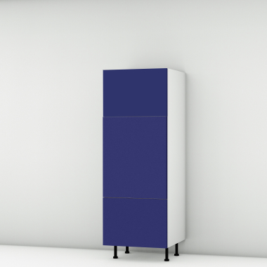 Colonne bleu mat 1 porte relevante - 1 porte - 1 tiroir larg. 60cm x H156.6cm