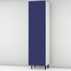 Colonne bleu mat 3 portes L60cm x H213.8cm