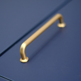 Meuble bas d'angle sous évier bleu mat 1 porte 40cm larg. 100cm x H71.5cm