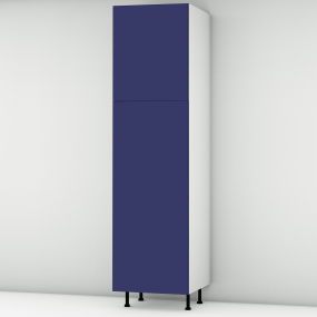 Colonne bleu mat 2 portes frigo encastrable L60cm x H213.8cm