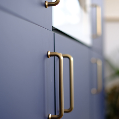 Colonne bleu mat 3 portes larg. 40cm x H213.8cm