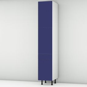 Colonne bleu mat 3 portes larg. 40cm x H213.8cm