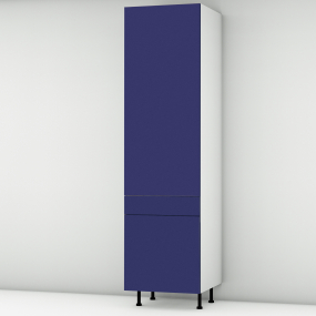 Colonne bleu mat 1 porte - 1 porte+tiroir larg. 60cm x H213.8cm