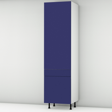 Colonne bleu mat 1 porte - 1 porte+tiroir larg. 60cm x H213.8cm