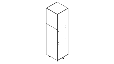 Colonne vert mat 2 portes L60cm x H213.8cm