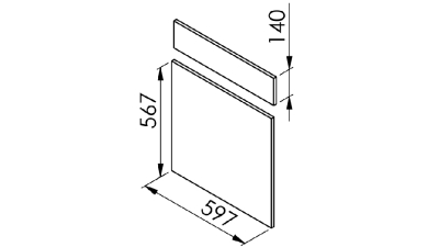 Colonne vert mat 1 porte - 1 four - 1 porte+tiroir larg. 60cm x H213.8cm