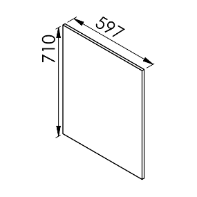 Colonne vert mat 2 portes - 3 tiroirs larg. 60cm x H213.8cm