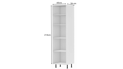 Colonne vert mat 1 porte - 1 four - 3 tiroirs larg. 60cm x H213.8cm