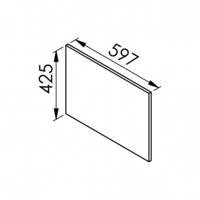 Façade vert mat larg. 60cm x H42.5cm