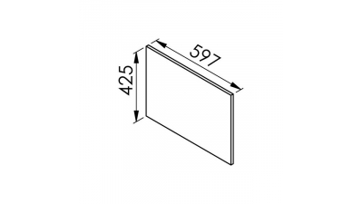 Façade vert mat larg. 60cm x H42.5cm