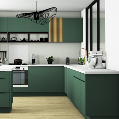 Bandeau four vert mat larg. 60cm x H11cm