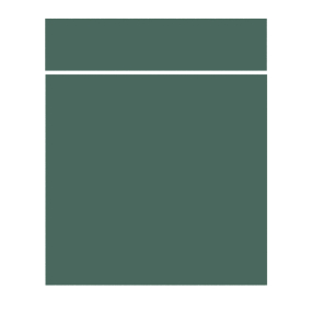 Façade vert mat Porte + Tiroir larg. 60cm x H71cm