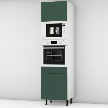 Colonne vert mat 1 porte - 1 four - 1MO - 1 porte+tiroir larg. 60cm x H213.8cm