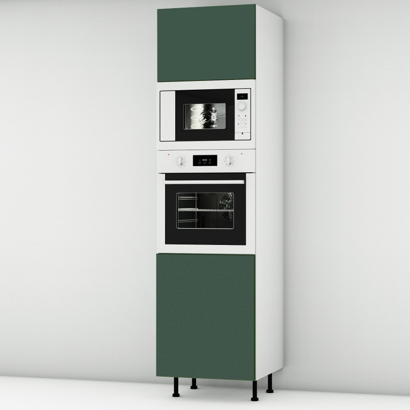 Colonne vert mat 1 porte - 1 four - 1MO - 1 porte larg. 60cm x H213.8cm