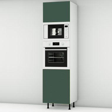Colonne vert mat 1 porte - 1 four - 1MO - 1 porte larg. 60cm x H213.8cm