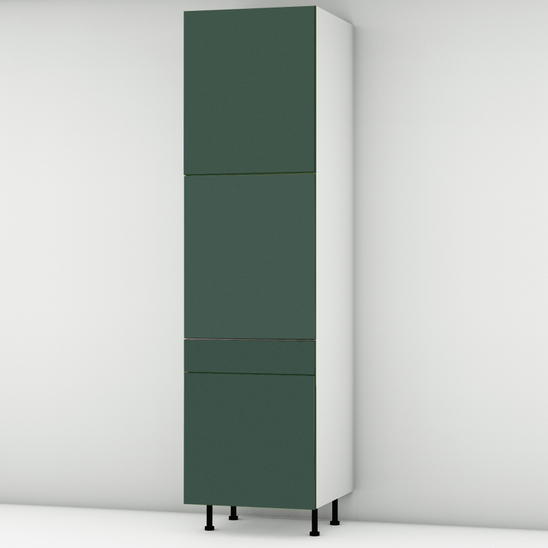 Colonne vert mat 2 portes - 1 porte+tiroir larg. 60cm x H213.8cm