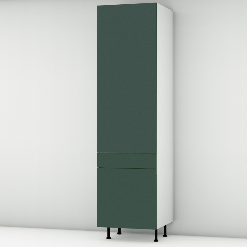 Colonne vert mat 1 porte - 1 porte+tiroir larg. 60cm x H213.8cm