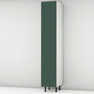 Colonne vert mat 2 portes - 1 porte+tiroir larg. 40cm x H213.8cm