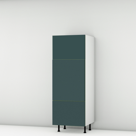 Colonne vert mat 2 portes - 1 tiroir larg. 60cm x H156.6cm