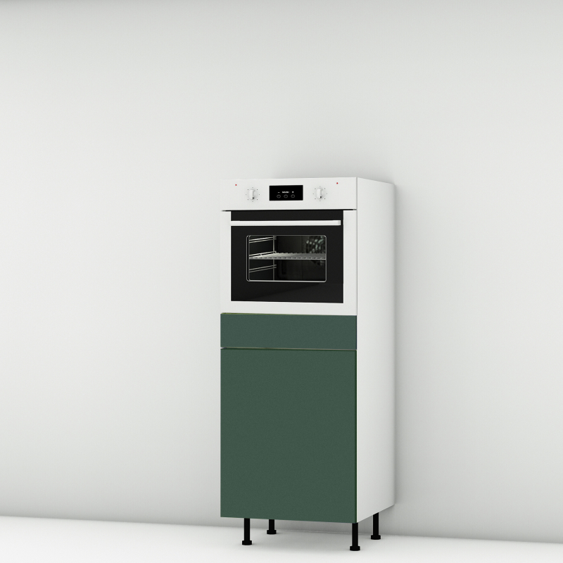 Colonne vert mat 1 porte-1 four larg. 60cm x H142.6cm