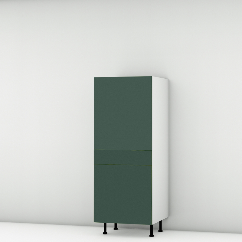 Colonne vert mat 1 porte - 1 porte+tiroir larg. 60cm x H142.6cm