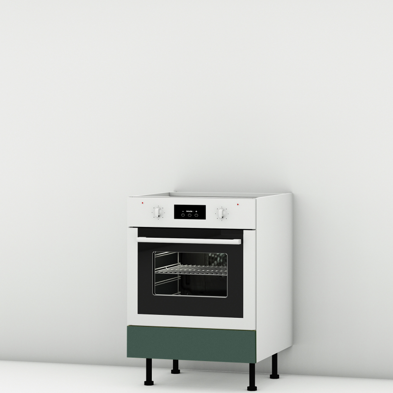 Meuble bas four vert mat larg. 60cm x H71.5cm