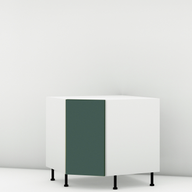 Meuble bas d'angle 45° vert mat larg. 40cm x H71.5cm