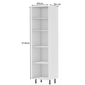 Colonne rose poudré mat 1 porte - 1 four - 1MO - 1 porte larg. 60cm x H213.8cm