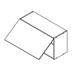 Meuble haut rose poudré mat larg. 80cm x H42.8cm