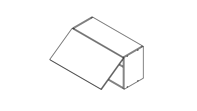 Meuble haut rose poudré mat larg. 80cm x H42.8cm