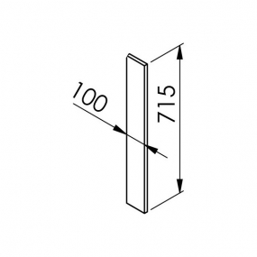 Fileur d'angle blanc mat Larg. 10cm x H71.5cm