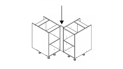 Fileur d'angle blanc mat Larg. 10cm x H71.5cm