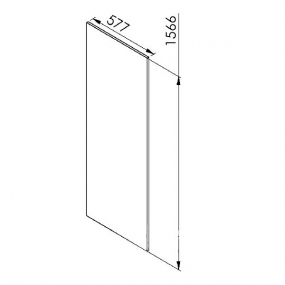Joue blanc mat larg. 58cm x H156.6cm