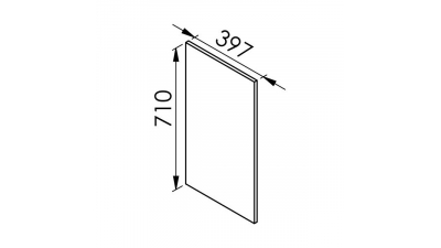 Façade blanc mat larg. 40cm x H71cm