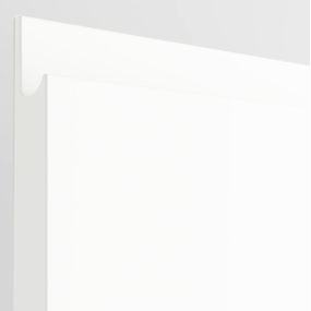 Meuble bas blanc brillant poignée intégrée 3 tiroirs larg. 80cm x H71.5cm