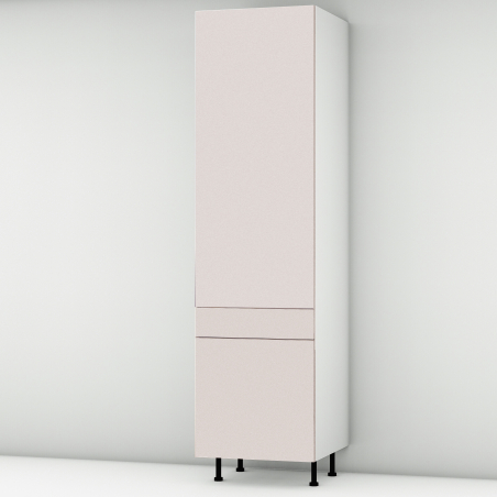 Colonne rose poudré mat 1 porte - 1 porte+tiroir larg. 60cm x H213.8cm